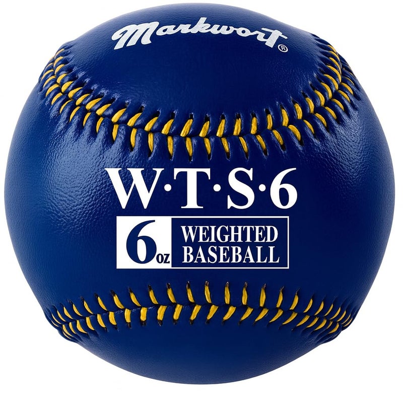 Markwort Synthetic Cover Weighted Baseball, Navy, 6 oz